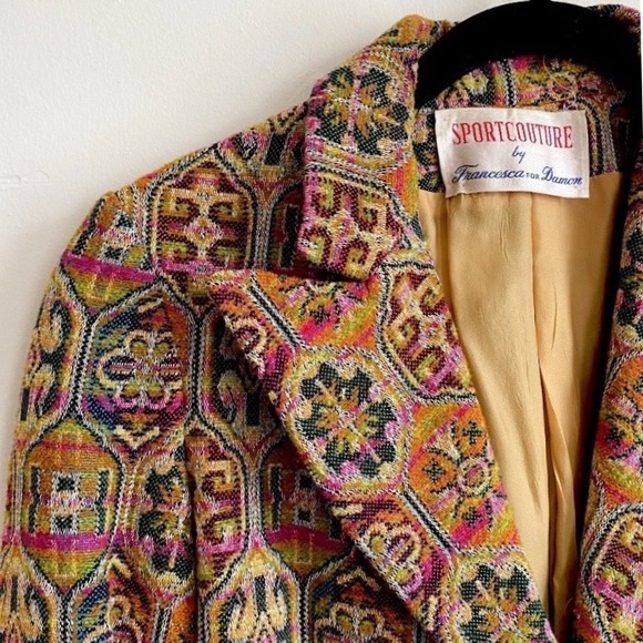 vintage 1970's Tapestry blazer. Xs/s - Picture 4 of 7